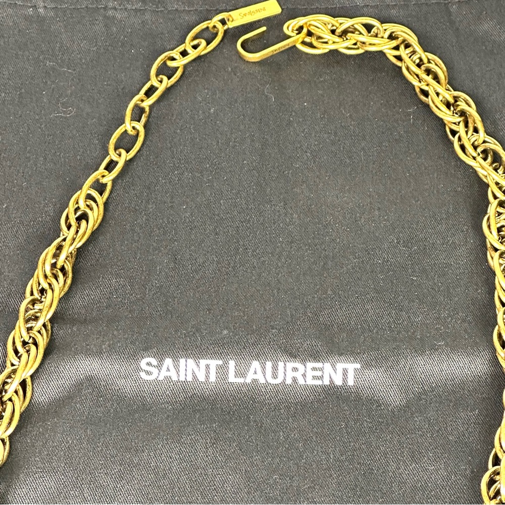 Saint Laurent Women’s Goldtone Chain Belt New W/ Tags - Picture 2 of 10
